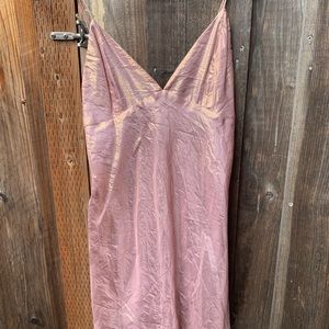 Shiny pink dress perfect for going out.